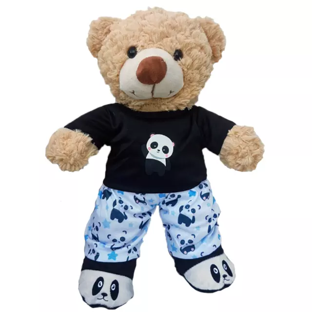 TEDDY BEAR CLOTHES Panda Pyjamas PJ & Slippers fit 16"/40cm BUILD a Teddy Bear 2