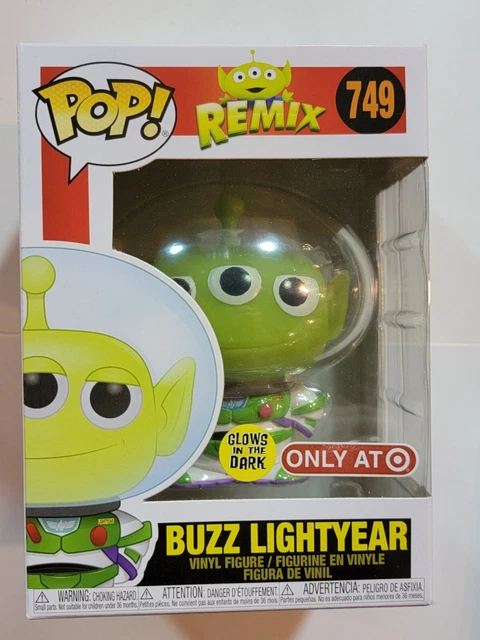 Toy Story Remix Alien Ronzio Lightyear Pop! Vinile Figura #749 Funko Glow Scuro