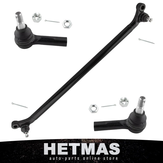 3PCS Front Outer Tie Rod Links + Center Link Kit For 1999-2004 Nissan Frontier