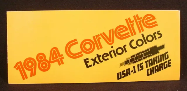 1984 Chevrolet Corvette  Paint Color Chip Brochure - Original