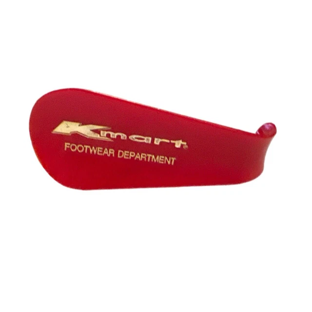 VINTAGE KMART FOOTWEAR Department Shoe Horn Red Plastic 3.75” Long 1.5