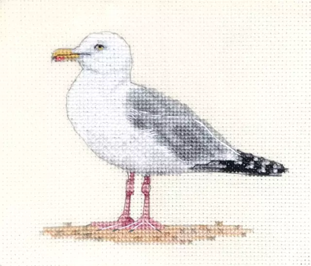 HERRING GULL Sea Bird  Seagull Full counted cross stitch kit sewing FIDO STITCH