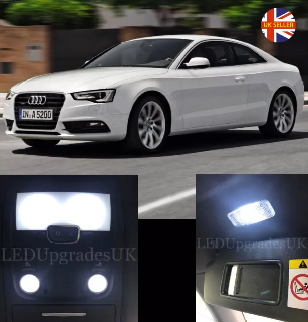 AUDI A5 S5 B8 Coupe Full White LED Interior Light Kit Upgrade + License Plate