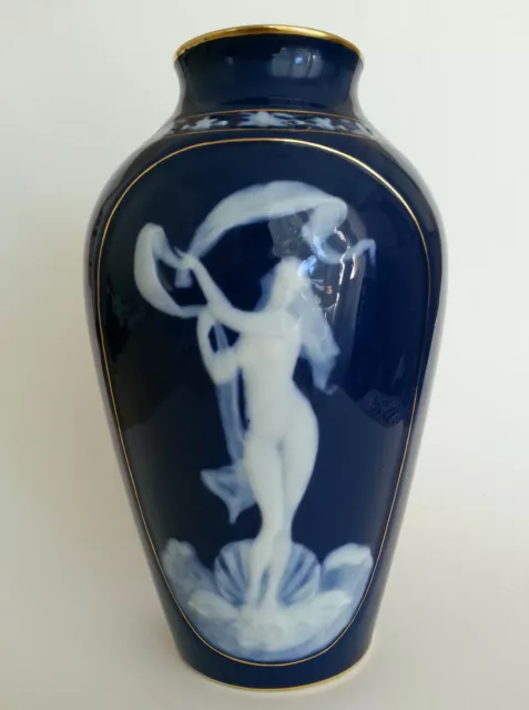 SUBLIME VASE signé MARCEL CHAUFRIASSE porcelaine LIMOGES décor FEMME ART NOUVEAU