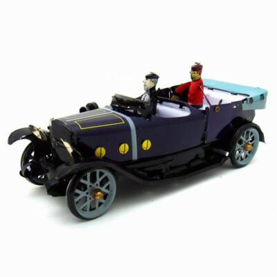 TIN CONVERTIBLE CAR Wind-up Toy Hand-Made Vintage Decoration Adult