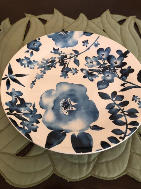 Pier 1 Imports Azure Floral Lunch Salad Plate 9 inch EUC