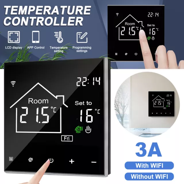 WiFi Smart Thermostat Water/Heating/Gas Boiler Remote Controller For Alexa Tuya