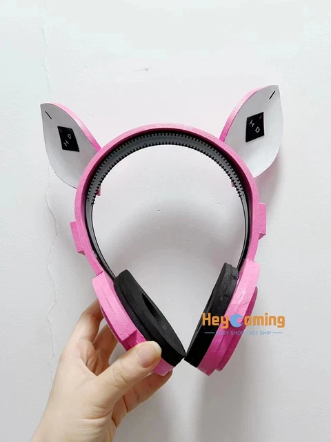 NIKKE Nikke The Goddess of Victory Headset Alice Light Pink Hair Headphone Props