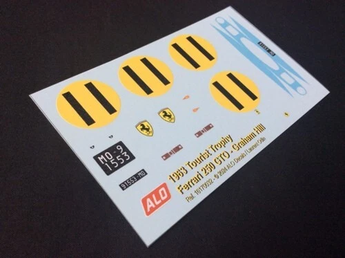 Décalcomanies ALO Decals - Ferrari 250 GTO #11, Grand Prix Canada 1963 - Échelle 1:43 - Neuf