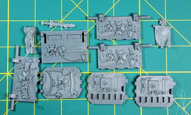 WARHAMMER 40K SPACE Marines Templiers Noirs Rhino Land Raider Portes Bits Upgrade EUR 54,19