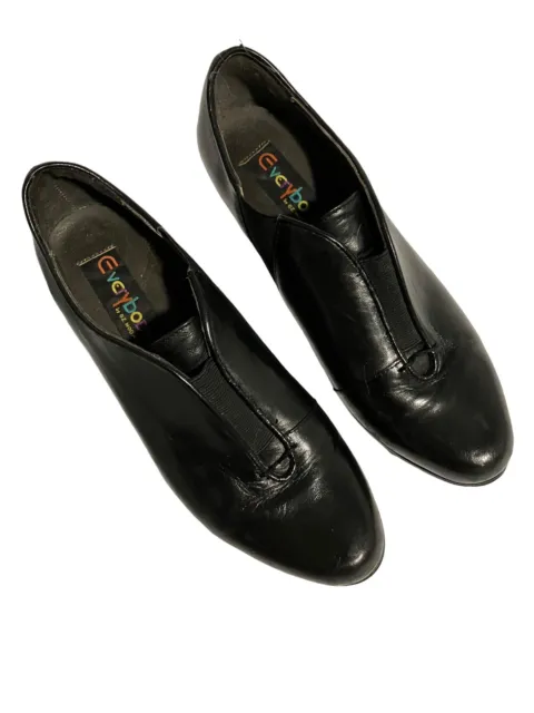 EVERYBODY Women Black Leather Shoe Size 37 6.5