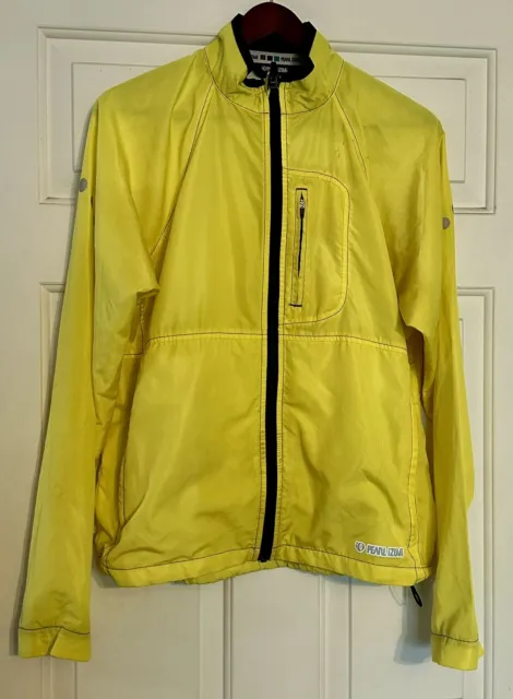 Pearl Izumi Yellow Full Zip Cycling Jacket M Bike Bicycle Outdoors Running