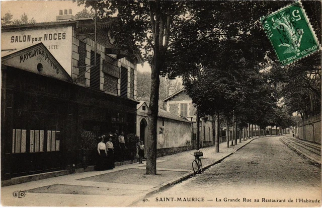 CPA AK St.Maurice La Grande Rue au Restaurant de l'Habitude FRANCE (1283030)