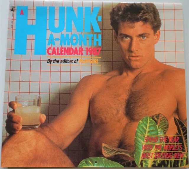 HUNK A MONTH Beefcake Male Hunk 1987 Calendar (COLLECTOR'S ITEM) 59.98
