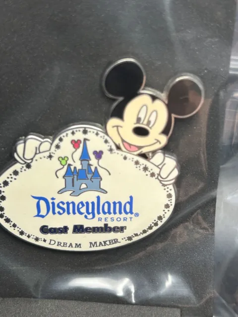 DLR - Cast Member - Dream Maker - Disneyland Nametag - Mickey Disney Pin