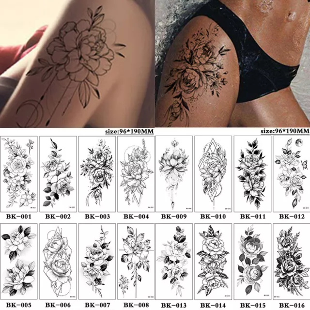 Women Tattoo Temporary Tattoos Sticker Fake Tatoo Body Art Waterproof Black