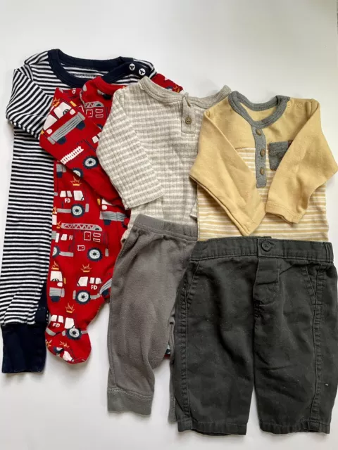 Baby Boy Clothing, Mixed Bundle, 0-3 Months Carters, Burt’s Bees, Sleep And Play