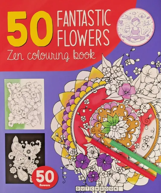 Malbuch Blumen 50 Motiv Seiten Ausmalen Zen Mandala Malen für Erwachsene