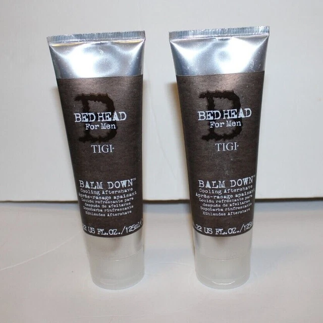 Nuevo lote de 2 cabezales de cama TIGI para hombre bálsamo enfriamiento después del afeitado 4,22 oz