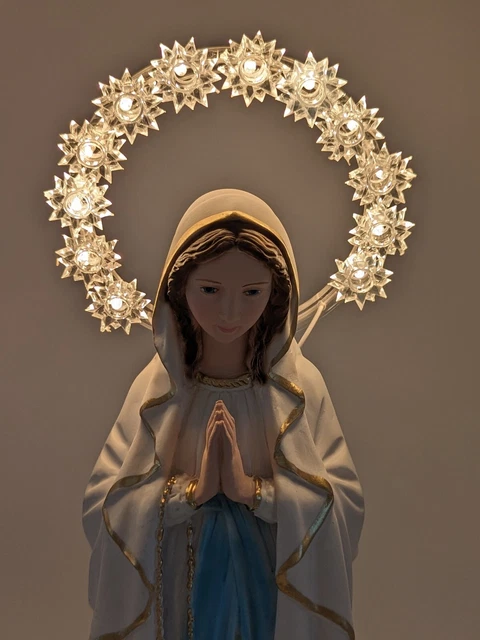 Statue Madonna von Lourdes CM 40 (15.7'') Mit Aureola. Our Lady Of