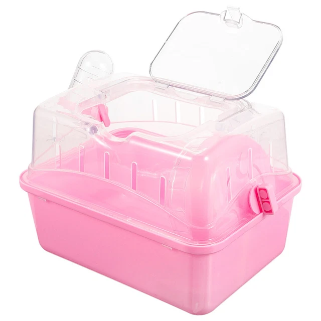 Jaula para animales pequeños caja de jaula de plástico portátil hámster jaula exterior hámster portador
