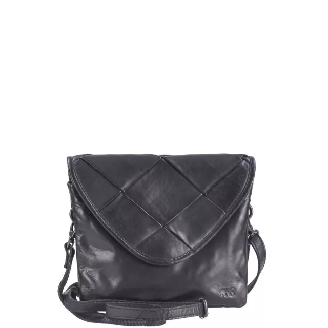 Bear Design Damen Handtasche Schultertasche Leder schwarz Tasche MIMI 22x19cm