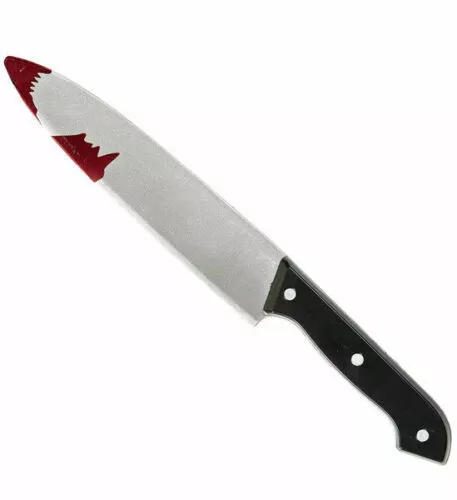 Bloody Kitchen 31cm Knife Halloween Horror Fancy Dress Accessory Blood Blade