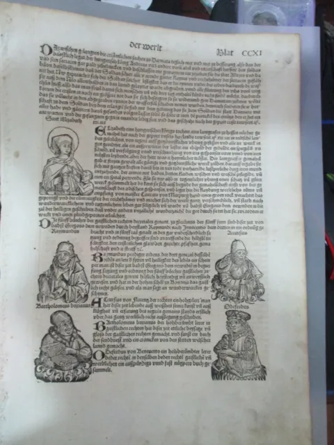 Page 211 of Incunable Nuremberg chronicles , done in 1493 (old German)