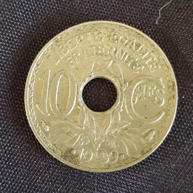 Pièce 10 centimes Lindauer 1939 avec points