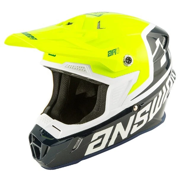 Answer Racing AR1 Voyd Jeunes Midnight / Hyper Acide Blanc - Grand - Soldes