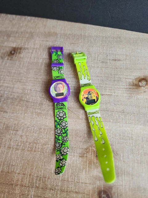 Shrek 2 Kids Watch Shrek and Fiona 2003 General Mills Lot of 2 Not Working