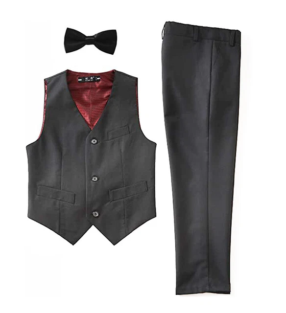 Gilet blazer formale YuanLu 3 pezzi per bambini e pantaloni set abiti taglia 12
