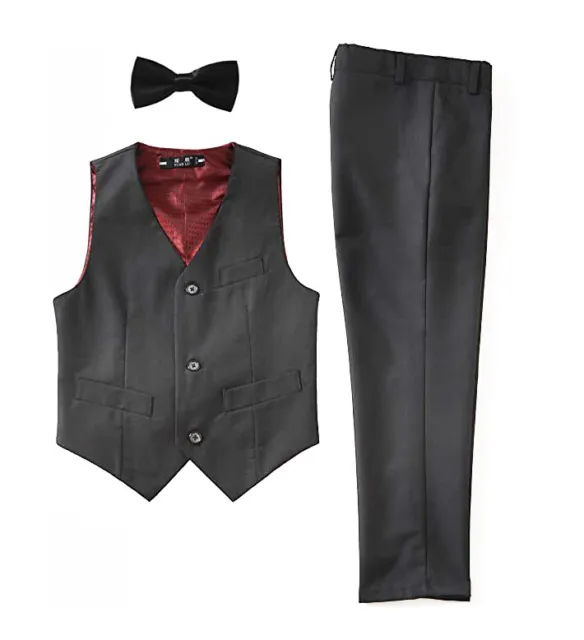 YuanLu 3 Piece Kids Boys' Formal Blazer Vest and Pants Dress Suits Set Size 12
