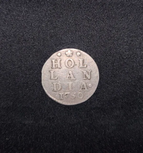 2 Stuiver 1750 Hollandia Netherlands Coin