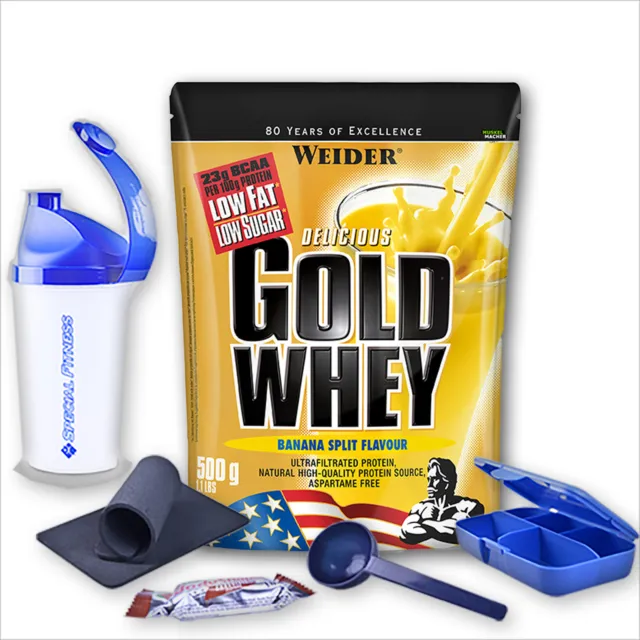36,95€/kg ++ Weider Delicious Gold Whey Protein Eiweiss 2kg + BONUS