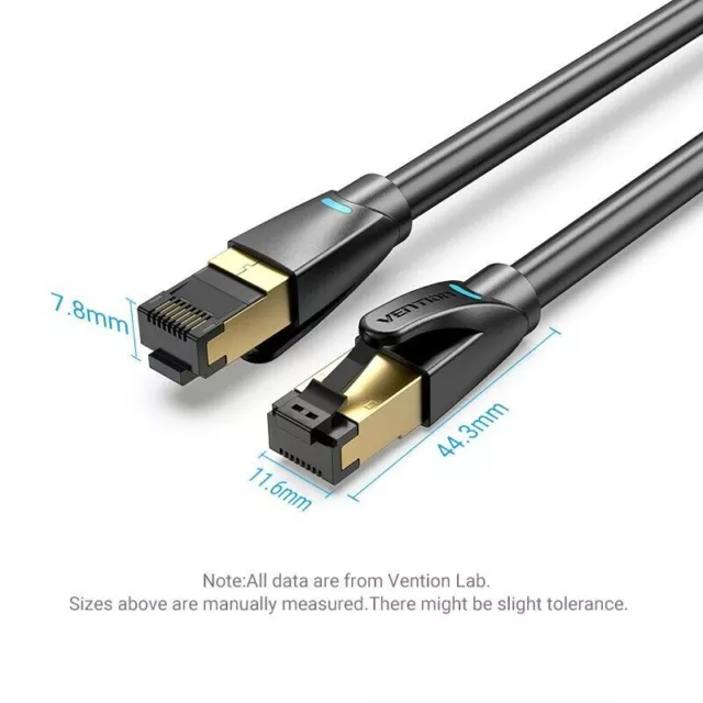 CAT8 Ethernet Cable RJ45 Internet Patch Shielded 2000MHz 40Gbps High Speed