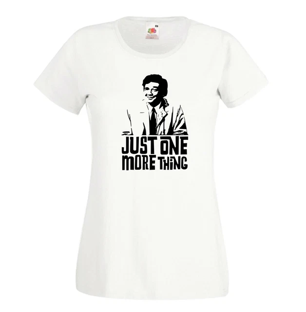 T-SHIRT Colombo tenente bianca cotone donna serie tv columbo just one more thing