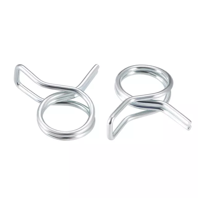 Double Fil 6mm Carburant Ligne Tuyau Tube Ressort Clip Pince Zingué 20Pcs