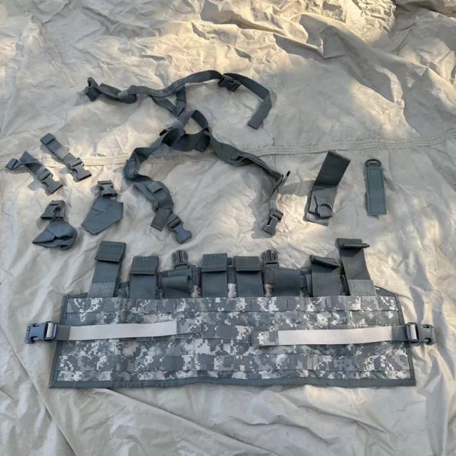 US Army ACU Molle II Tactical Assault Panel TAP Chest Rig Harness Vest UCP