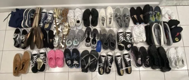Amazon Wholesale Lot Of 43 Converse Shoes + Chaco + Ryka +  Crocs + Sneakers
