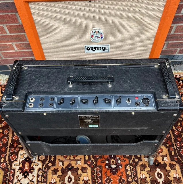 Vintage 1964 Vox AC30 Höhen 2×12 Gitarrenventil Verstärker Combo mit Pedal & Ständer 3