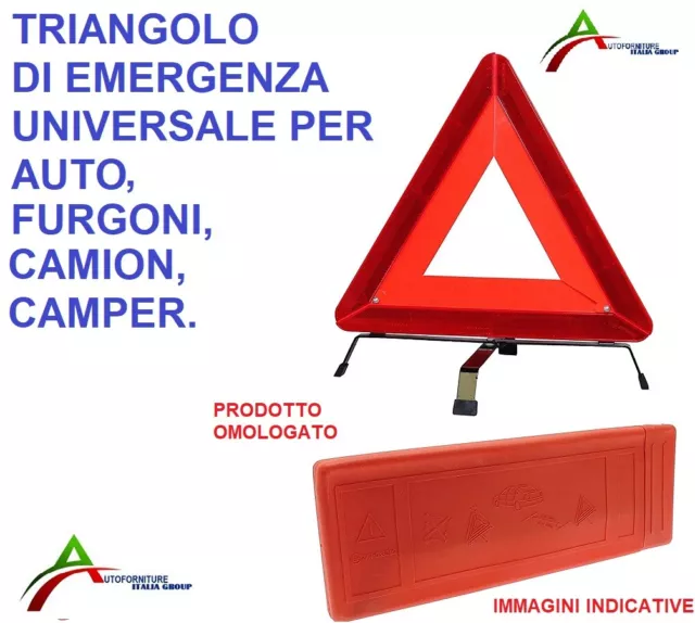 Triangolo Di Emergenza Catarifrangente Universale Per Auto Camion Camper Furgoni