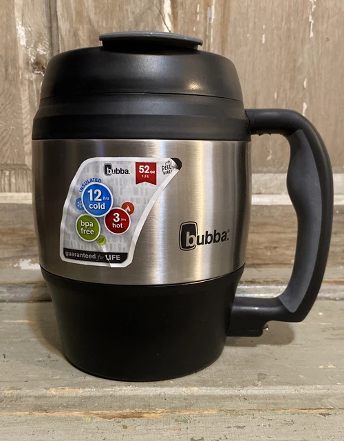 Big Bubba Classic Insulated Mug 52 Oz Polyurethane Travel Coffee Black Keg Shape