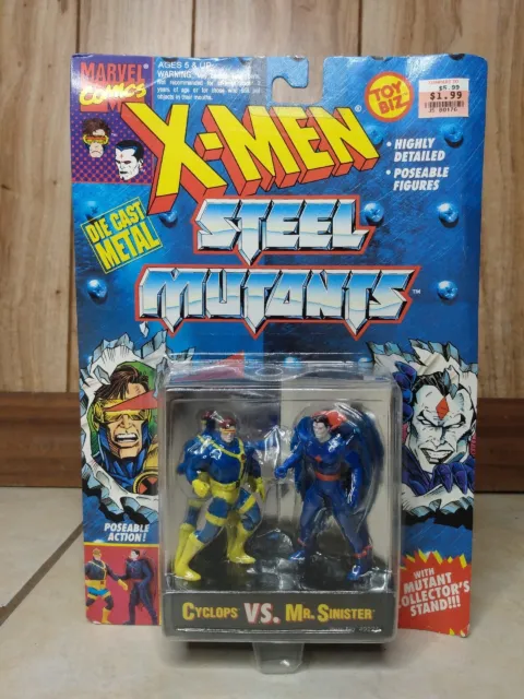 X-men Steel Mutants Cyclops VS Mr Sinister Set Action Figure Toy Biz 1994 Marvel