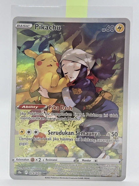 Pokemon Card Japanese CHR Set: Akari's Pikachu, Snorlax & Gengar - S10a 073/071 Holo