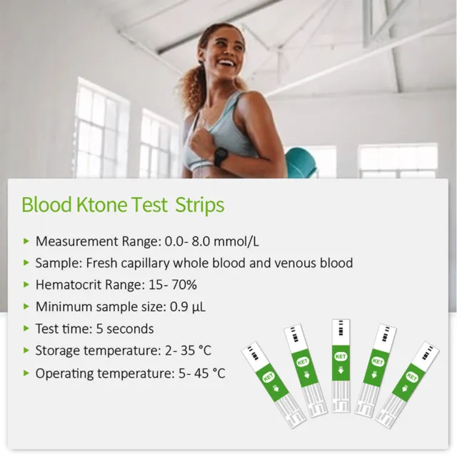 1box=30pcs Test Blood Ketone Strips
