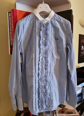 FRED PERRY CAMICIA CASUAL Shirt Hemd Maglia Chemise Tg 16 Anni BAMBINA Donna 