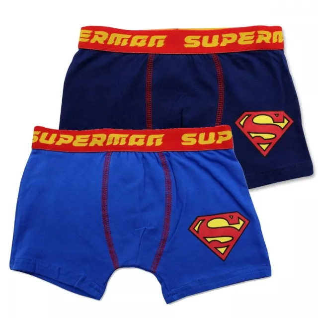2er Pack Kinder Boxershorts Superheld Superman Slip Boxer Unterwäsche Unterhosen