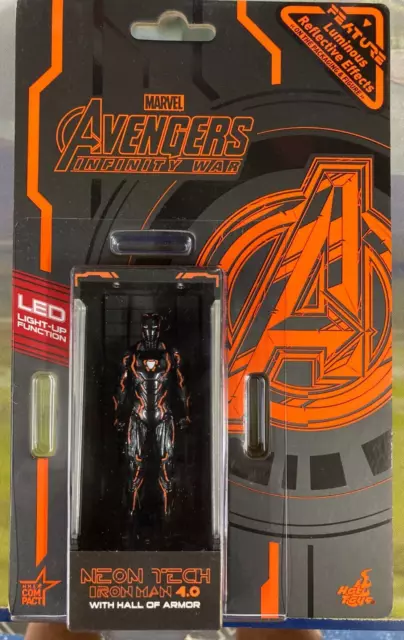 Marvel Avengers Hot Toys Neon Tech Iron Man 4.0 Hall of Armor MOC