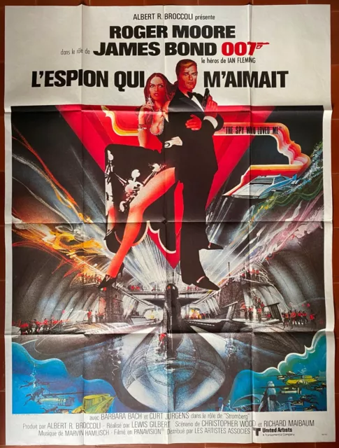 Affiche L'ESPION QUI M'AIMAIT Spy who loved me JAMES BOND Roger Moore 120x160cm